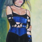 Gotik Mädchen – Tempera-Öl auf Leinwand 50 x 45 cm 2005