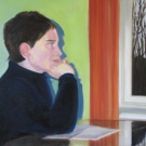 Hausaufgaben – Tempera-Öl auf Leinwand 40 x 50 cm 2006
